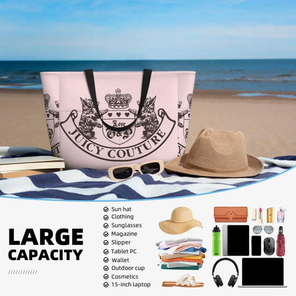 Y2k Juicy Couture Crest Beach Tote Bag Gym Yoga Duffle Bag Large Tote Bag Women's Travel Bag Fitness Bag