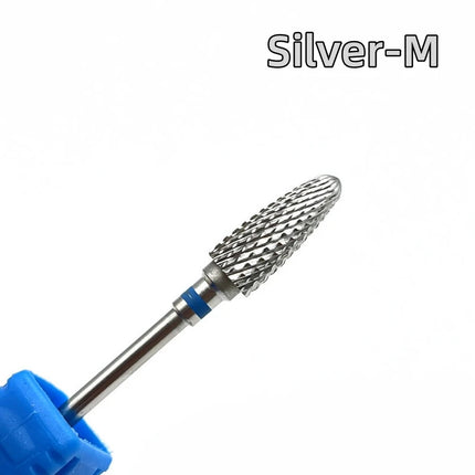 1Pc Bullet Carbide Nail Drill Bits Professional 3/32"Tungsten Flame Nail Bit Manicure Acrylic Gel Remover Nail Accessories Tools
