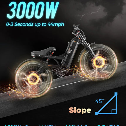 【Romeo pro2 spot】Bicicletta elettrica da città Romeo pro2 3000W con doppio motore, batteria integrata 52V 70Ah, pneumatici grandi, ruote da 26x4.0