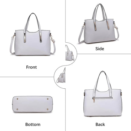 Borsa da donna Miss Lulu di medie dimensioni, elegante borsa a tracolla e borsa a mano, set shopper da 2 pezzi