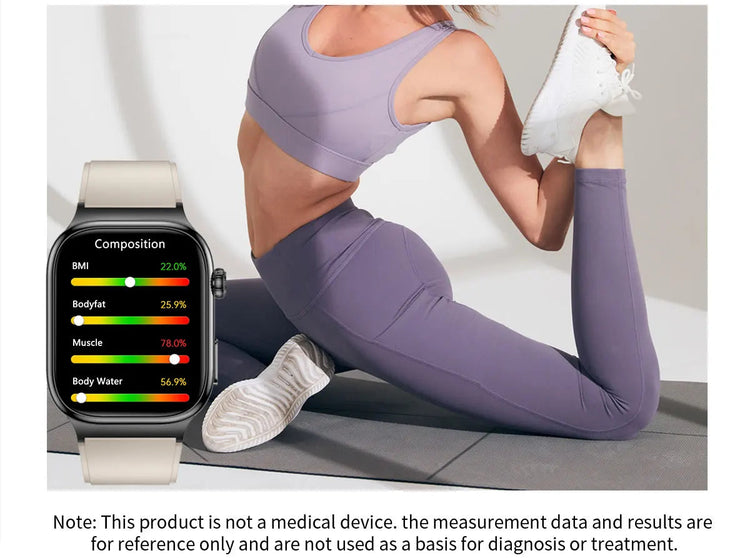 2026 Nuovo Misurazione Accurata Salute Smart Watch ECG + PPG Acido Urico Pressione Sanguigna Lipidi Nel Sangue Chiamata BT Smartwatch Per Le Donne Degli Uomini platinumshop