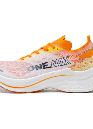 ONEMIX Marathon Scarpe da corsa con piastra in carbonio Assorbimento degli urti Scarpe sportive ultraleggere Tecnologia di rimbalzo Sneakers da uomo all'aperto PlatiNum