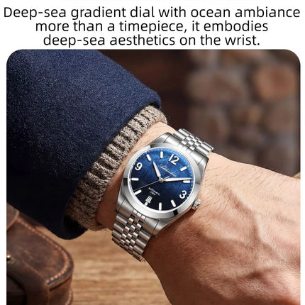 ADDIESDIVE 2026 New Men's Automatic Mechanical Watch 100m Waterproof Sapphire Crystal Calendar Super Luminous Dive Male Watches