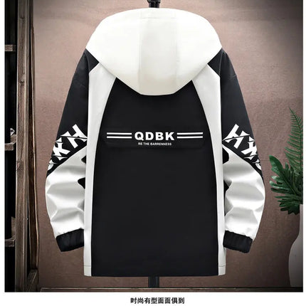 Spring Autumn Casual Men Sets Jacket + Pants Two Pieces Fashion Korean Trend Hooded Baseball Uniform Suit Man Outfit