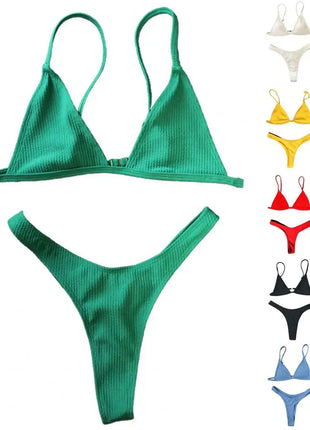 2 pezzi/set bikini da donna sexy set costumi da bagno da donna con cinturino per spaghetti senza fili ad asciugatura rapida platinumshop