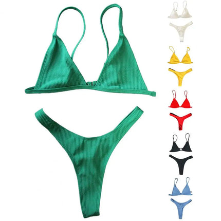 2 pezzi/set bikini da donna sexy set costumi da bagno da donna con cinturino per spaghetti senza fili ad asciugatura rapida platinumshop