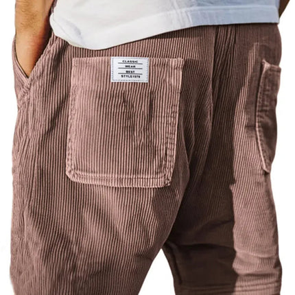 Nuovi pantaloncini estivi da uomo in velluto a coste, stile americano, multitasche, con logo ricamato, retrò, a gamba dritta, per uomo platinumshop