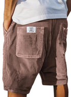 Nuovi pantaloncini estivi da uomo in velluto a coste, stile americano, multitasche, con logo ricamato, retrò, a gamba dritta, per uomo platinumshop