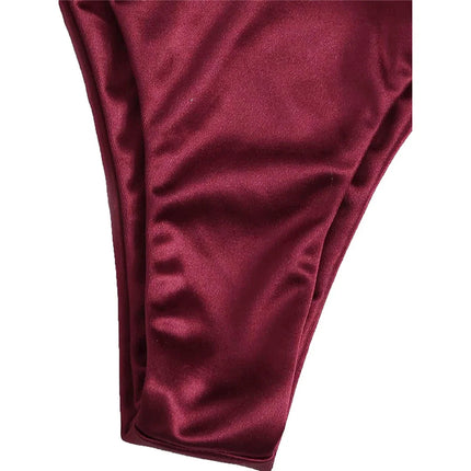 Sexy 13 colori Halter Satin Bikini brasiliano Donna Costumi da bagno Costume da bagno femminile Bikini a due pezzi Bagnante Costume da bagno Swim V4966 platinumshop