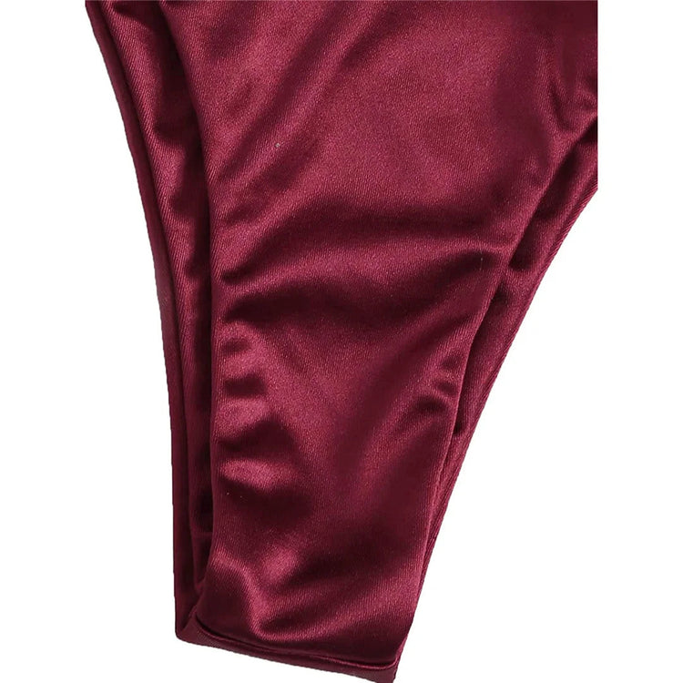 Sexy 13 colori Halter Satin Bikini brasiliano Donna Costumi da bagno Costume da bagno femminile Bikini a due pezzi Bagnante Costume da bagno Swim V4966 platinumshop