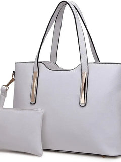 Borsa da donna Miss Lulu di medie dimensioni, elegante borsa a tracolla e borsa a mano, set shopper da 2 pezzi