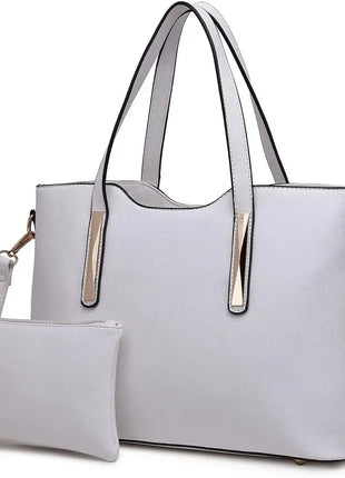 Borsa da donna Miss Lulu di medie dimensioni, elegante borsa a tracolla e borsa a mano, set shopper da 2 pezzi