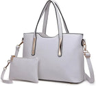 Borsa da donna Miss Lulu di medie dimensioni, elegante borsa a tracolla e borsa a mano, set shopper da 2 pezzi