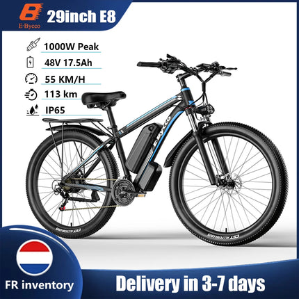 Bicicletta elettrica E8 29'' EBYCCO con motore da 48V 17.5Ah e pedalata assistita per il pendolarismo quotidiano