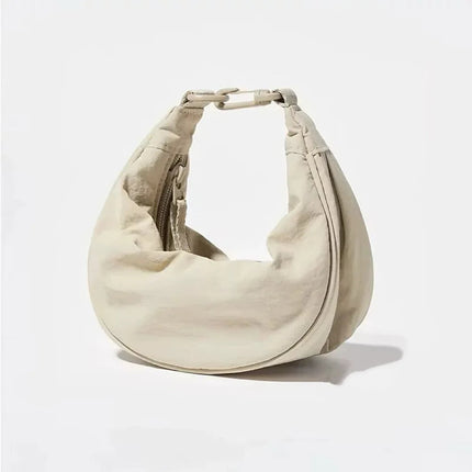 Simple Design Women's Messenger Bag Fashion Ladies Nylon Hobos Small Shoulder Bags Vintage Female Girls Purse Cloth Handbags PlatiNum