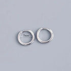 2 pezzi piccoli orecchini a cerchio piccoli Huggie in acciaio inossidabile per le donne cerchio rotondo punk unisex orecchini rock gioielli penetranti della cartilagine PlatiNum