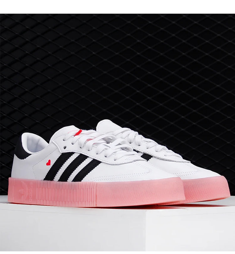 Scarpe da ginnastica casual con plateau da donna Adidas ufficiale autentiche SAMBA ROSE EF4965