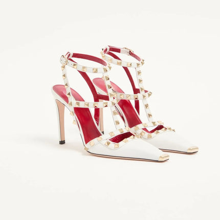 Sandali da Donna con Rivetti e Cinturino alla Caviglia, Stile Romano, Sexy ed Eleganti, per Banchetti e Sfilate, Moda Europea e Americana platinumshop