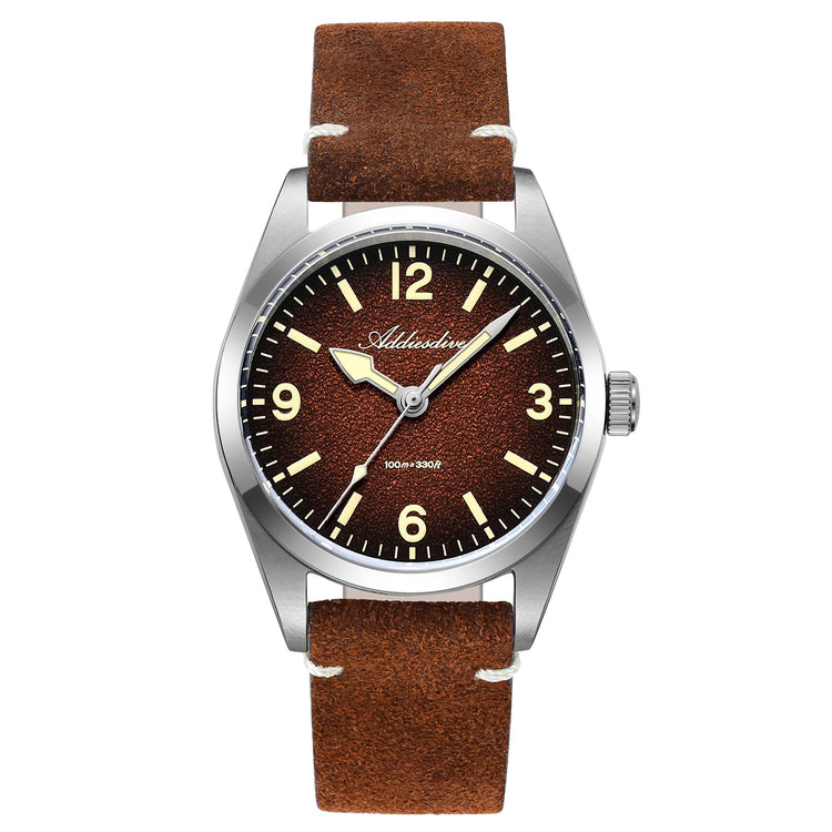 ADDIESDIVE Watches Men New 36mm Sapphire Quartz Wristwatch Japan 2035 Movement AR Coating BGW9 Luminous 100m Waterproof AD2544
