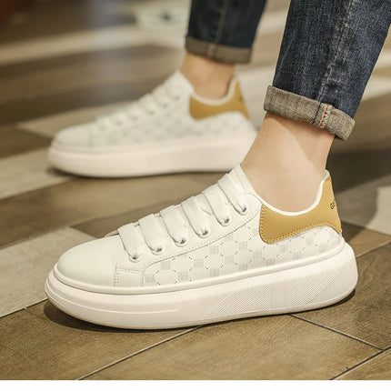 Leather Men Shoes Sneakers Trend Casual Shoe Breathable Leisure Male Sneakers Non-slip Footwear Men Vulcanized Shoes2026