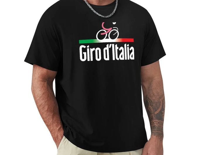 Giro D Italia T-Shirt Summer Top Boys T-Shirts Men High Crewneck Short Sleeve Casual Loose Men's Clothing Streetwear