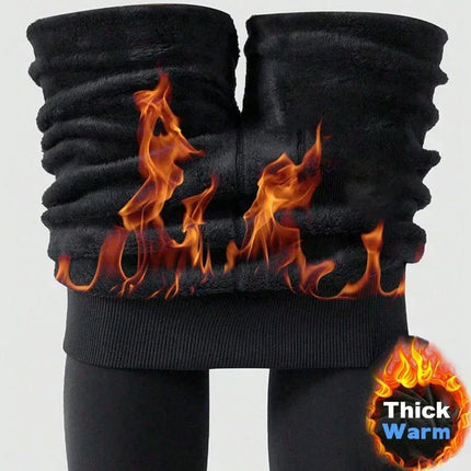 Colorful Fleece Lined Tights Winter Women Thermal Pantyhose for Female Panty Polar Skin Black Effect Stockings Thermal Leggings PlatiNum
