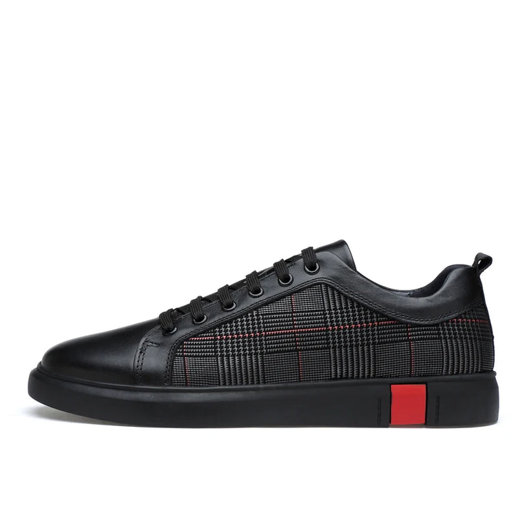 Fashion Trendy Skateboarding Shoes Men Leather Sneakers Casual Shoes Luxury Brand Designers