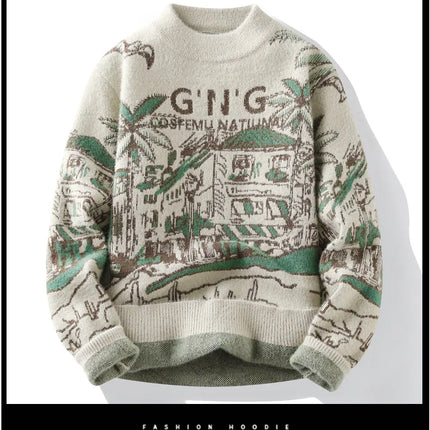 Men Knitted Sweater Stripe Pullovers Printing Round Neck Sweater Autumn/Winter Designer Quality Casual Men Clothing Jumper