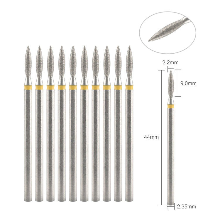 10Pcs Diamond Milling Cutter For Manicure Electric Nail Drill Bits Accessory Pedicure Machine Nail File Gel Remover Tool