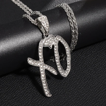 Hip Hop Ice Out Dollar Money Bag Necklace Shiny Cubic Zirconia Wallet Pendant for Men Women Hip Hop Rock Rap Cool Jewelry PlatiNum