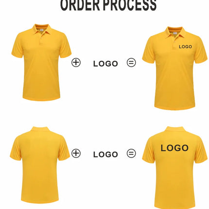 Breathable Polo with Custom Logo Casual Wear for Business Groups Short Sleeve Lapel Polo Work Clothes Embroidery Print