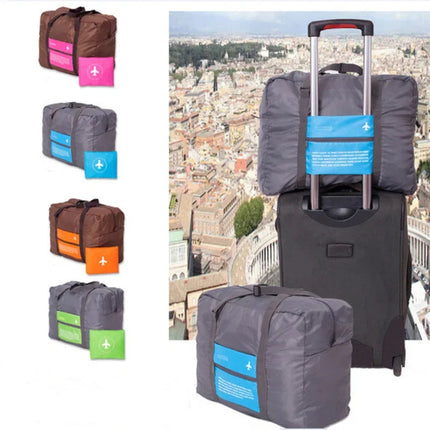 Korean Foldable Square Airplane The Tote Bag Waterproof Handbag Packing Cubes For Travel Oxford Cloth Weekend Travel Bag Luggage PlatiNum