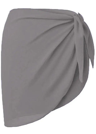 Gonna corta Sarongs corti Copricostume in chiffon Copricostume Sciarpa Copricapo corto da spiaggia Avvolgente trasparente da donna platinumshop