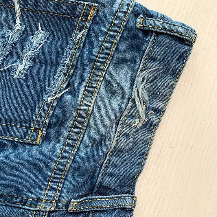 Shorts in denim con stampa stelle Y2K da donna, jeans europei e americani con frange