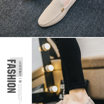 Scarpe casual da uomo in tela slip on mocassini alla moda per uomo abito di lusso scarpe da guida appartamenti formali per feste di matrimonio taglie forti