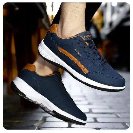 Scarpe da ginnastica da uomo Scarpe casual sportive Scarpe da passeggio da uomo in pelle per esterni Quattro stagioni Fondo morbido