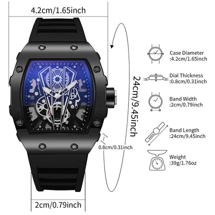 1/2PCS Casual cinturino in silicone orologi sportivi da uomo di lusso quadrante grande orologio al quarzo da uomo Reloj Hombre (senza scatola) platinumshop