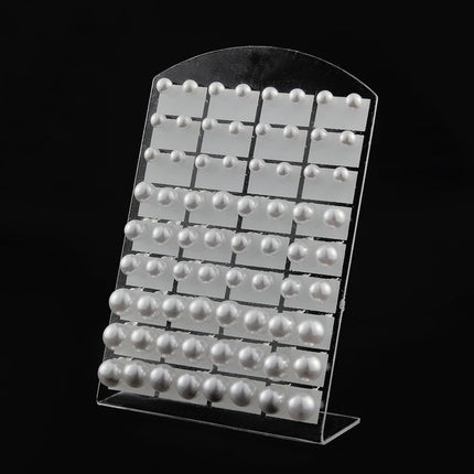 36 paia/set orecchini a bottone con perle finte rotonde bianche con gioielli in acciaio inossidabile con perline da 6 8 10 mm platinumshop