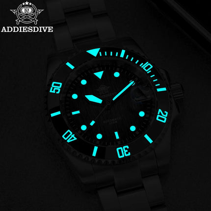 ADDIESDIVE Dive Watch Men NH35A Automatic 200M Waterproof Sapphire Crystal Ceramic Bezel Luminous Steel Wristwatch AD2078