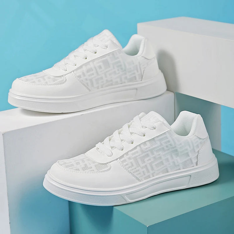 Casual Ell Toe Sneakers Low Top Spor Flats Trendy Versatile Student Leisure Rubber Outsole Summer Breathable Jogging Shoes