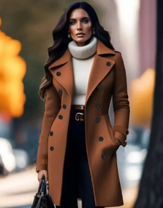 Autumn Winter New Woolen Coat Suit Collar Temperament Loose Thick Coat Fashion Commuting Versatile Women's Clothing