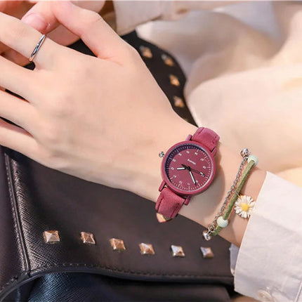 YIKAZE orologio da donna cinturino in pelle PU orologi al quarzo da donna orologio da polso da donna con quadrante rotondo impermeabile orologio da polso da donna platinumshop