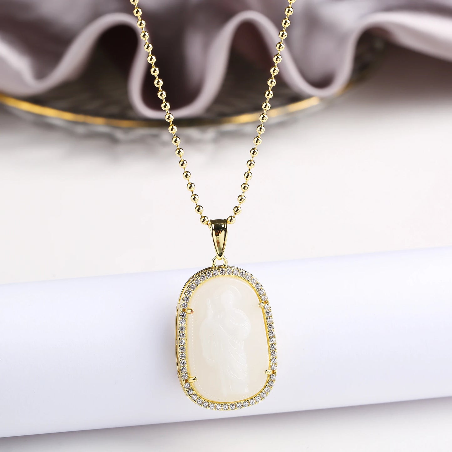 Oro/argento vendita calda stile religioso placcato oro St. Jude zircone collana pendente personalizzato per uomo donna regalo gioielli festa