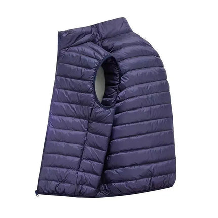 Men' Sleeveless Vest Jackets Winter Fashion Male Cotton-Padded Vest Coats Men Stand Collar Warm Waistcoats Clothing
