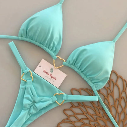 Micro Bikini 2026 Costume da bagno donna Nuovo costume da bagno sexy Halter Bikini Set brasiliano Biquini Perizoma femminile Beachwear Party Wear platinumshop