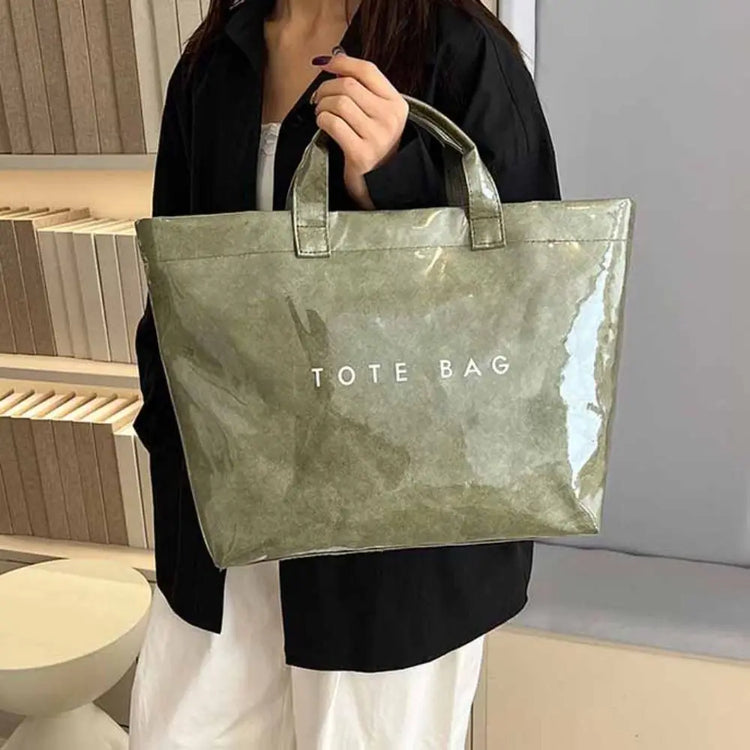 Borsa Impermeabile Trasparente in PVC, Borsa da Spiaggia Estiva, Borsa a Tracolla con Stampe, Borse Sportive