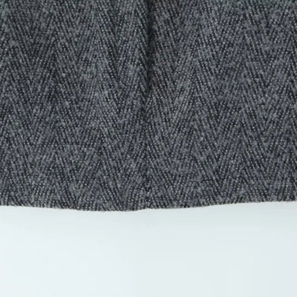 YENKYE 2025 Women High Waist A-line Mini Woolen Skirt Office Autumn Winter Elegant Skirts PlatiNum