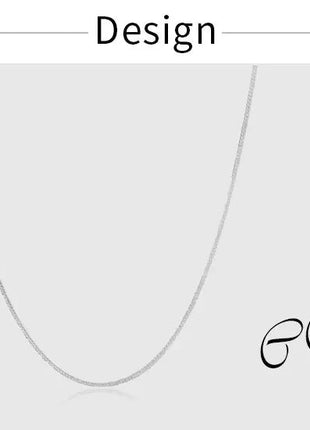 925 Sterling Silver 2MM 40-75cm Side Chain Necklace Men Women Charm Wedding Party Gift Jewelry Christmas Accessories PlatiNum