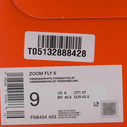 Scarpe sportive da uomo Nike Zoom Fly 6, scarpe da corsa con ammortizzazione e rimbalzo, scarpe da allenamento su strada per il fitness Fn8454-403 platinumshop