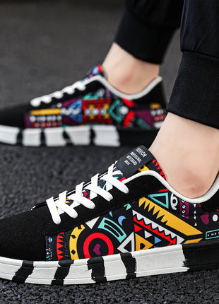 Nuove Scarpe Estive alla Moda per Uomo, Sneakers Sportive Antiscivolo da Passeggio, Scarpe Casual in Tela con Motivi, Zapatos Maschili